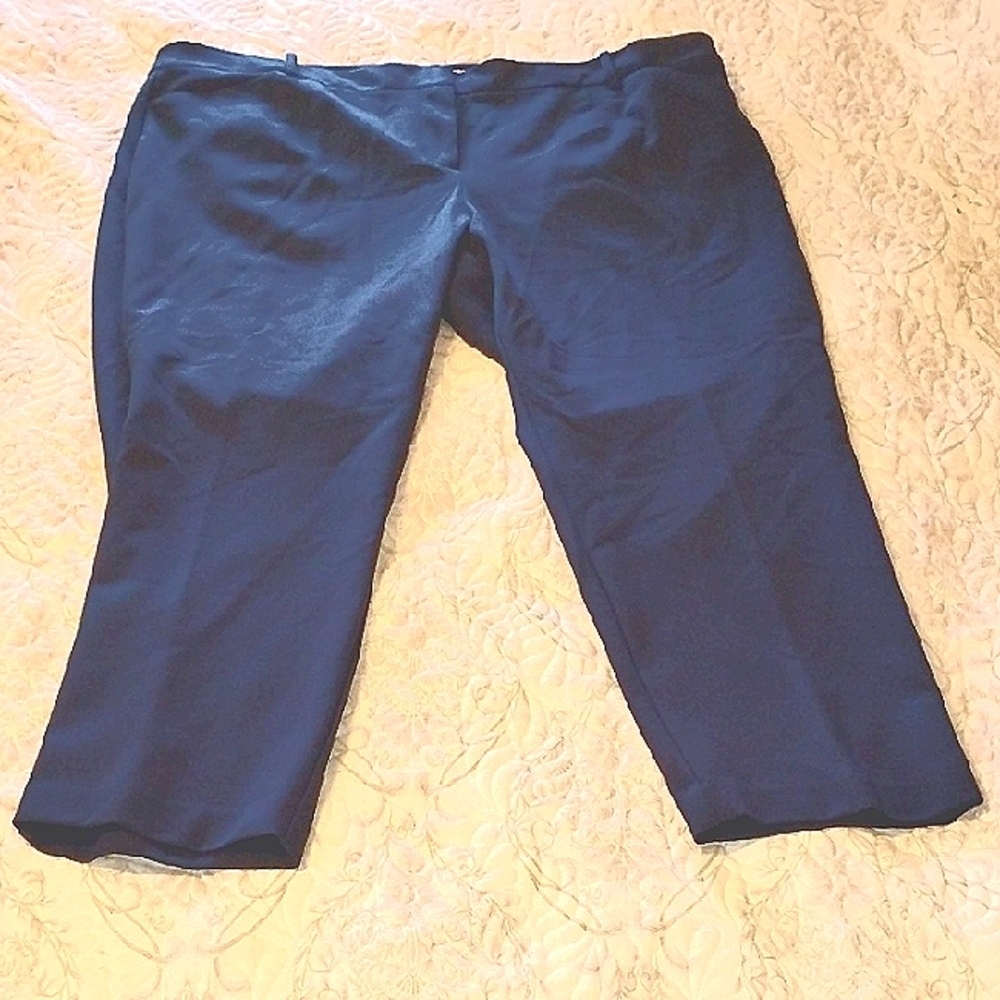 Liz Claiborne Woman's Signature Navy Slim Leg Ancle, Mid Rise, Size: 20 W, NWT